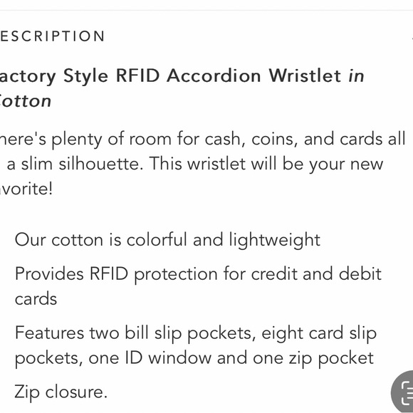 Brand New Vera Bradley RFID Accordion Wristlet in Lemon Grove 🍋🍋🍋 - Picture 3 of 9